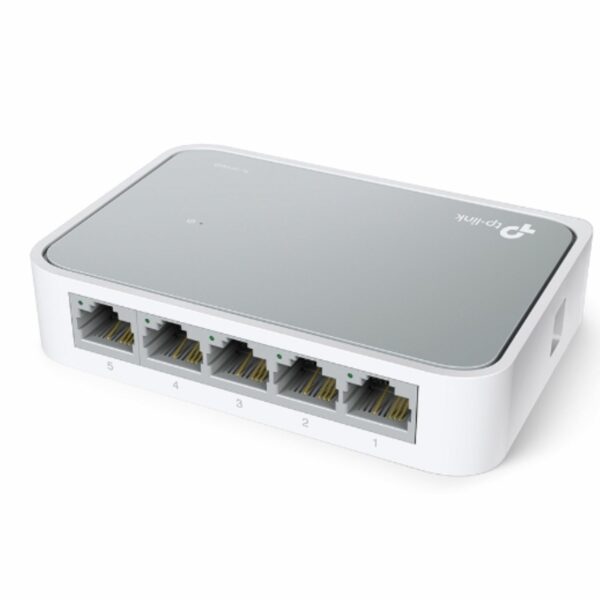 TP-Link TL-SF1005D 5-port 10/100M mini Desktop Switch, 5 10/100M RJ45 ports, Plastic case, Supports Auto MDI / MDIX