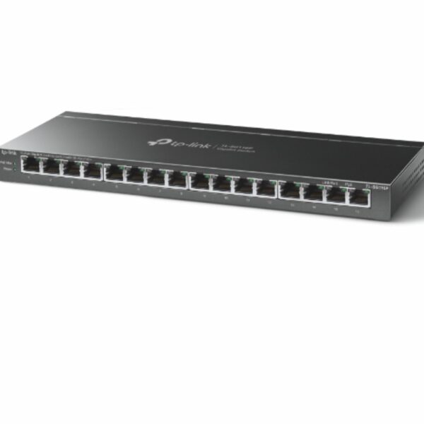 TP-Link TL-SG116P 16-Port Gigabit Desktop Switch with 16-Port PoE+, Up to 250 m