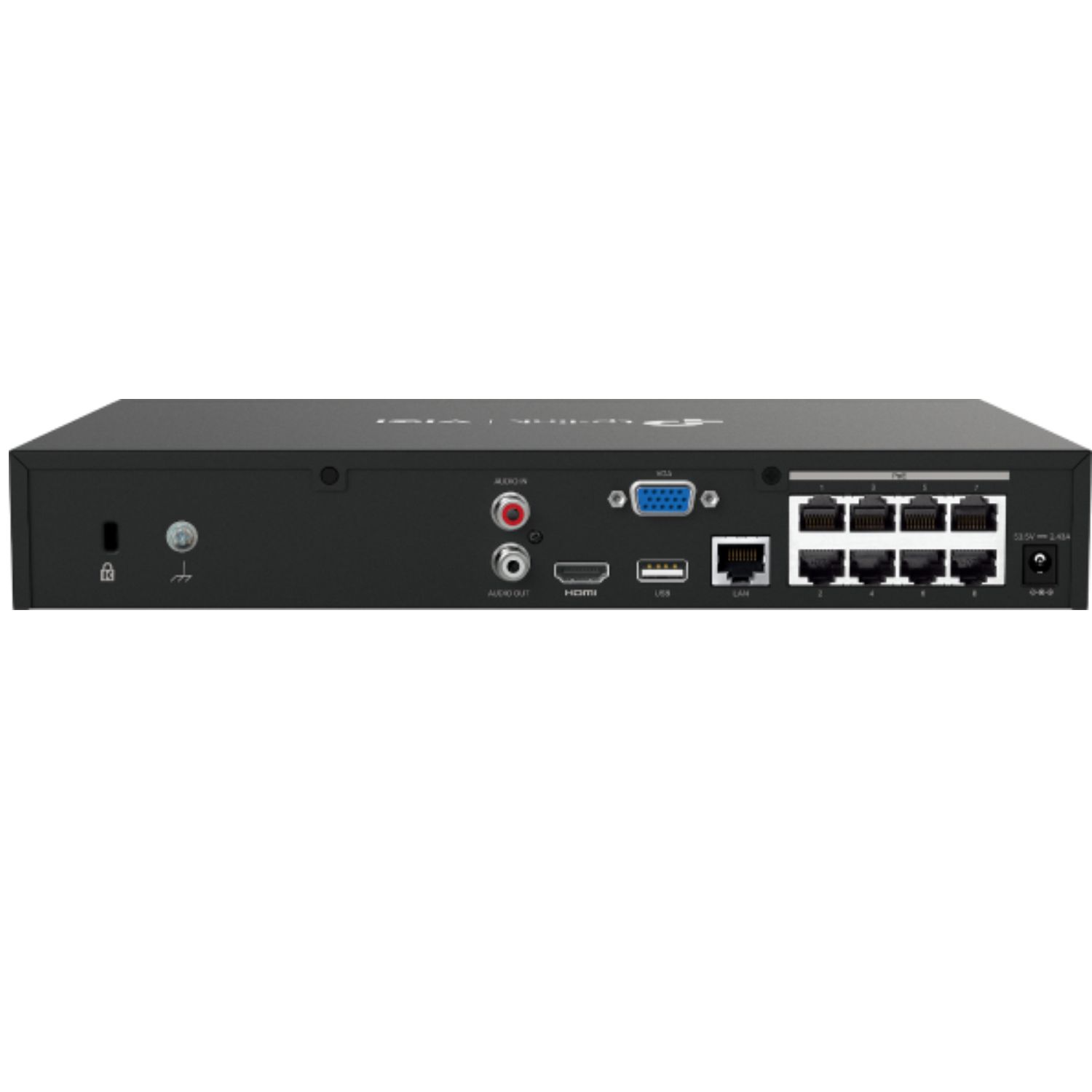 TP-Link VIGI NVR1008H-8MP 8 Channel PoE+ Network Video Recorder, 113W PoE Budget, H.265+, 4K Video Output  16MP Decoding Capacity (HDD Not Included)