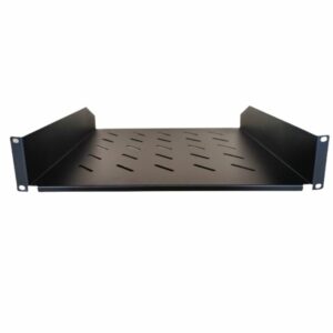 LDR Cantilever 2U 275mm Deep Shelf Recommended for 19" 450/550mm Deep Cabinet - Black Metal Contruction