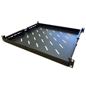 LDR Adjustable 1U Shelf Recommended For 19" 445mm to 800mm Deep Racks - Black Metal Construction
