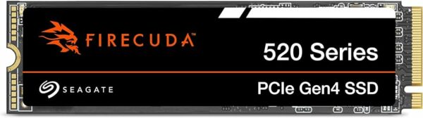 Seagate FireCuda 520 SSD 2 TB ZP2000GV3A012 up to 5,000/4,850 MB/s, plug-and-play SSD, handling upwards of 1,200 TB total bytes