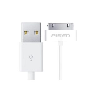 Pisen iPhone 4 to USB-A Charging Cable - Support Syncing and Charging, Charge Your iPod/iPhone Using Any of the CAR or HOME Chargers with USB Port