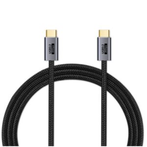 Pisen Braided USB-C to USB-C (3.2 Gen2) Cable (1M) - Black, 5A/100W PD, 20Gbps Data Transfer Speed,8K@60Hz Video,Best for Laptop  other USB-C devices