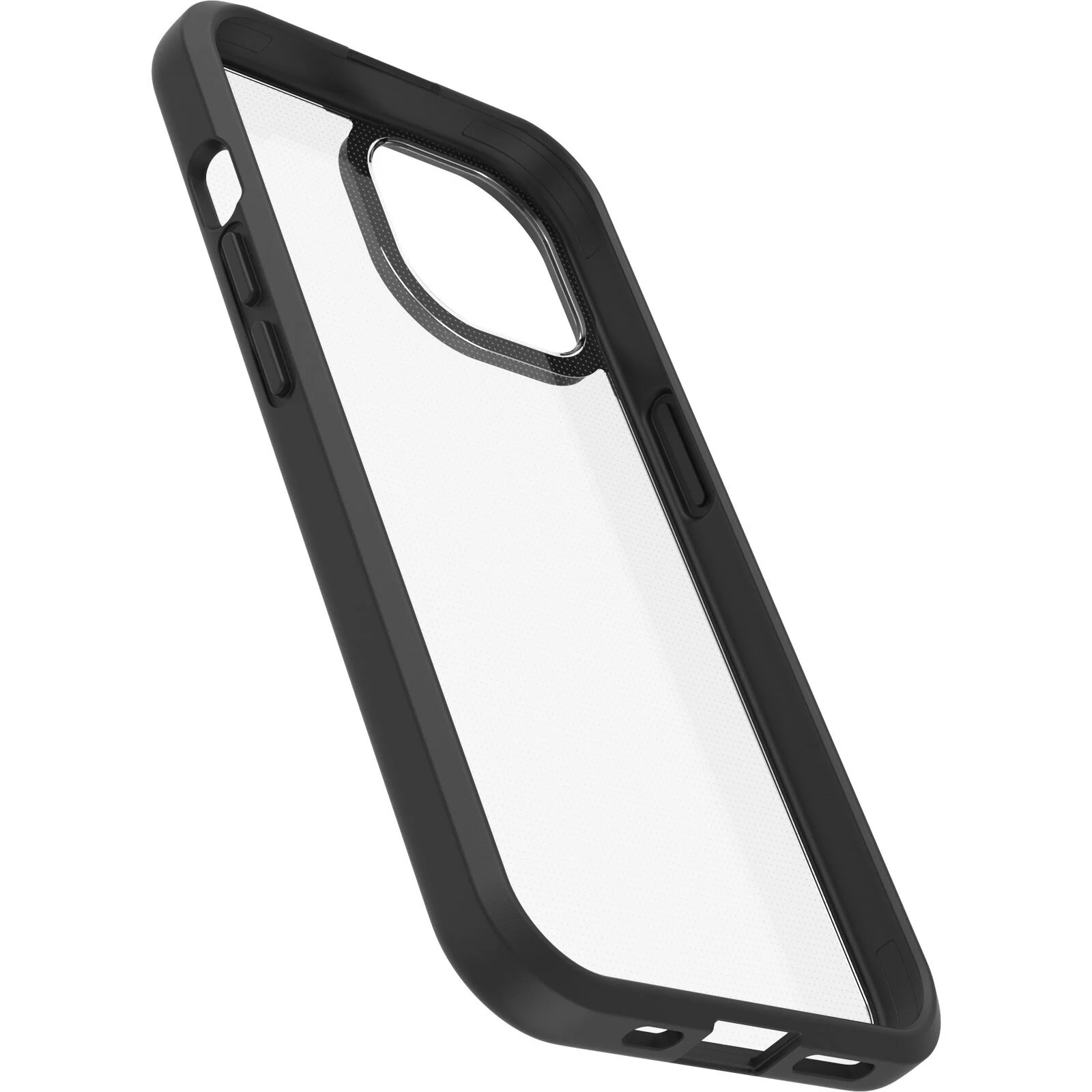 OtterBox React Apple iPhone 15 (6.1″) Case Black Crystal (Clear/Black) – (77-92802), Antimicrobial,DROP+ Military Standard,Raised Edges,Hard Case