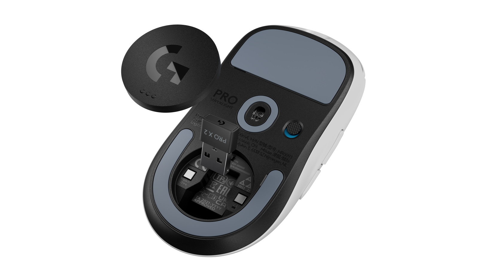Logitech PRO X SUPERLIGHT 2 LIGHTSPEED Wireless Gaming Mouse  100 – 32,000 dpi  HYBRID OPTICAL X MECHANICAL WHITE