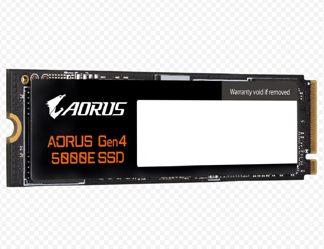 Gigabyte AORUS Gen4 5000E SSD 1024GB PCI-Express 4.0×4, NVMe 1.4, Sequential Read ~5000 MB/s, Sequential Write ~4600 MB/s
