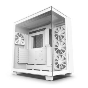 Matte White H9 Flow Mid Tower Chassis