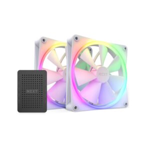 140mm White F140 RGB PWM 1800RPM Fan Twin Stater Pack