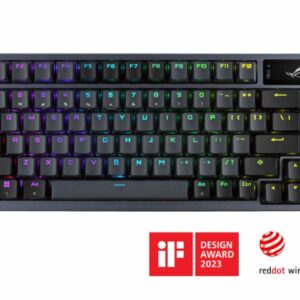 ASUS ROG AZOTH/NXSW/PBT (Snow Switch)  Gaming Keyboard, OLED Display, NX Snow Switch, 75 Keys, Tri-mode Connection,