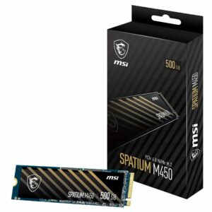 MSI SPATIUM M450 500GB M.2 NVME PCIE GEN4 SSD, 5 Year Warranty
