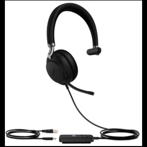 Yealink TEAMS-UH38-M-C Teams Certified Dual Mode USB and Bluetooth Headset, Mono, USB-C, Call Controller
