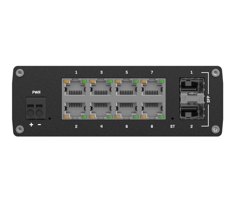 Teltonika TSW212 L2 Managed Switch, 2 SFP ports, 8 Gigabit Ethernet ports