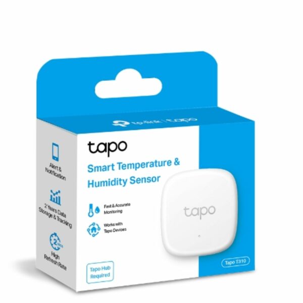 TP-Link Tapo Smart Temperature  Humidity Monitor, Fast  Accurate, Free Data Storage  Visual Graphs,Tapo T310)