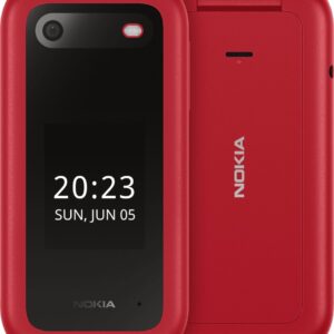 Nokia 2660 Flip 128MB - Red (1GF012HPB1A03)*AU STOCK*, 2.8", 48MB/128MB, 0.3MP, Dual SIM, 1450mAh Removable, 2YR