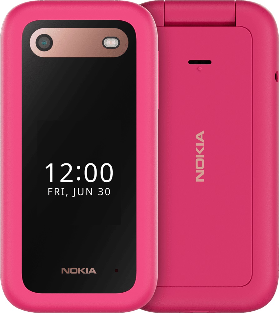 Nokia 2660 Flip 128MB - Pink (1GF012HPC1A04)*AU STOCK*, 2.8", 48MB/128MB, 0.3MP, Dual SIM, 1450mAh Removable, 2YR