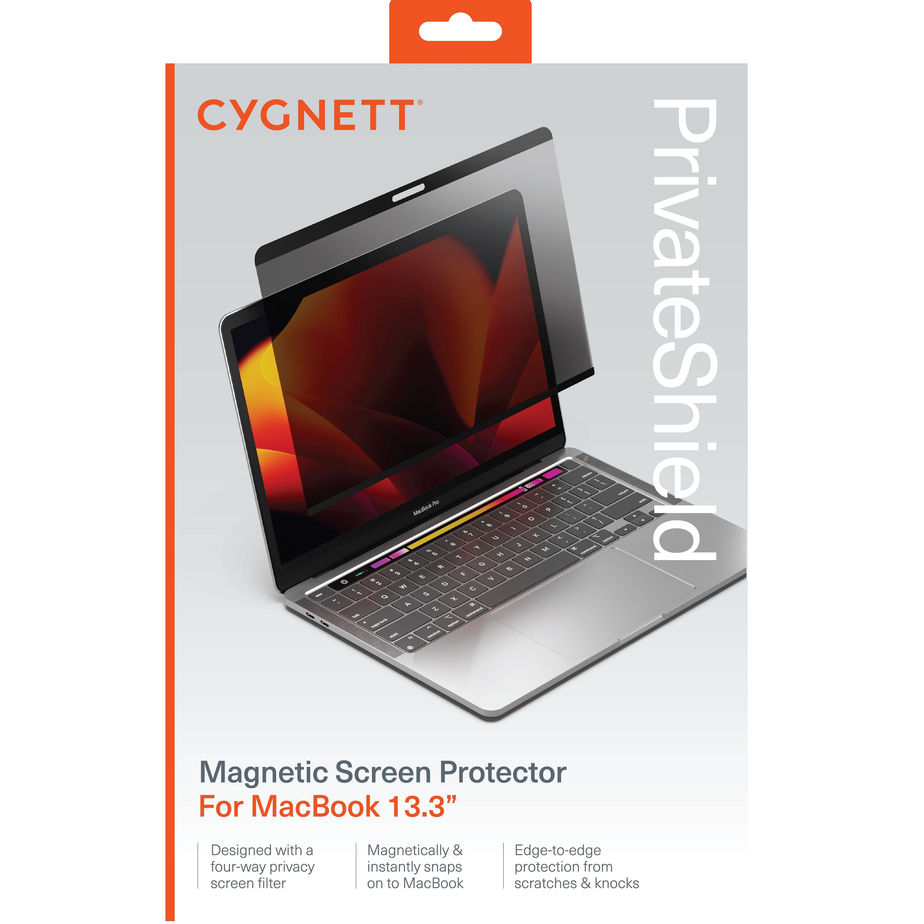 Cygnett PrivateShield Magnetic MacBook (13.3″) (M1/M2) Privacy Screen Protector – (CY4709CPTGL), Edge-to-Edge Protection, Perfect for Travel