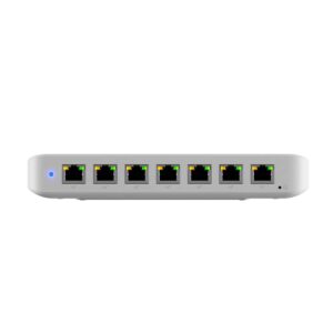Ubiquiti Ultra 210W, Compact 8-port Layer 2 GbE PoE Switch Versatile Mounting Option,7 GbE PoE+ Output 1 GbE port, Optiona PoE++ Input, Incl 2Yr Warr