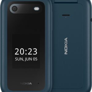 Nokia 2660 Flip 128MB - Blue (1GF012HPG1A02)*AU STOCK*, 2.8", 48MB/128MB, 0.3MP, Dual SIM, 1450mAh Removable, 2YR