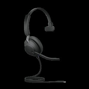 Jabra Evolve2 40 SE Wired USB-C UC Mono Headset, 360° Busy Light, Noise Isolationg Ear Cushions, 2Yr Warranty