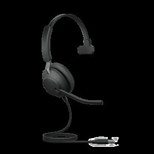 Jabra Evolve2 40 SE Wired USB-A UC Mono Headset, 360° Busy Light, Noise Isolationg Ear Cushions, 2Yr Warranty