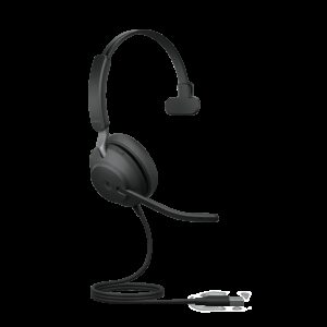 Jabra Evolve2 40 SE Wired USB-A MS Mono Headset, 360° Busy Light, Noise Isolationg Ear Cushions, 2Yr Warranty