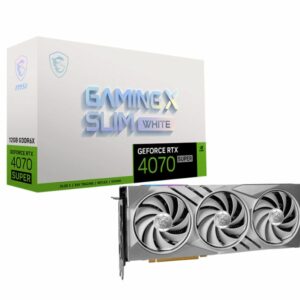 MSI GeForce RTX 4070 SUPER 12G GAMING X SLIM WHITE  Video Card  2595 MHz Boost Clock, 16GB GDDR6X,DisplayPort x 3 (v1.4a),HDMI x 1