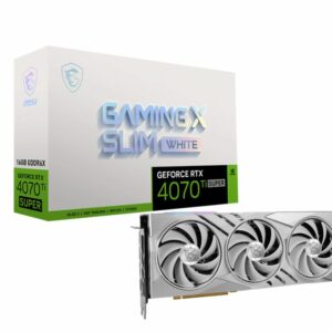 MSI GeForce RTX 4070 Ti SUPER 16G GAMING X SLIM WHITE Video Card  2670MHz Boost Clock, 16GB GDDR6,DisplayPort x 3 (v1.4a),HDMI x 1