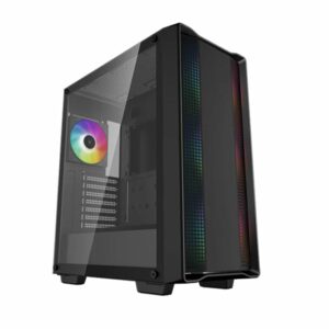 DeepCool CC560 ARGB V2 Mid-Tower Case Full-Sized Tempered Glass Window, 4 x Pre-installed A-RGB Fans 120mm, 2x 3.5" Drive Bays,7 Expansion Slots