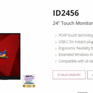 ViewSonic 24” ID2465 Touch Monitor with MPP 2.0 Active Pen