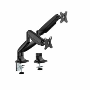 Brateck LDT82-C024E-BK DUAL SCREEN HEAVY-DUTY MECHANICAL SPRING MONITOR ARM For most 17"~35" Monitors, Matte Black(New)