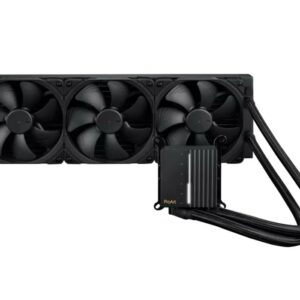 ASUS ProArt LC 420 All-in-one CPU Liquid Cooler With Illuminated System Status Meter  3 Noctua NF-A14 Industrial PPC-2000 PWM 140mm Radiator Fans