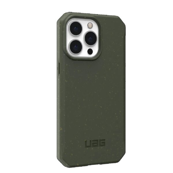 UAG Biodegradable Outback Apple iPhone 13 Pro Case - Olive (113155117272),12ft.Drop Protection (3.6M),Raised Camera Bevel, Hollow Honeycomb Structure