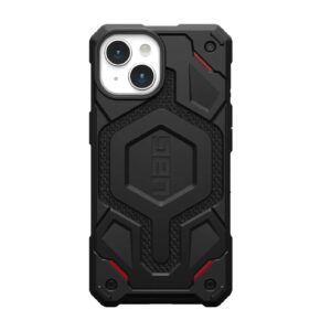 UAG Monarch Pro Kevlar MagSafe Apple iPhone 15 (6.1") Case - Kevlar Black (114219113940), 25ft. Drop Protection (7.6M),5 Layers of Protection
