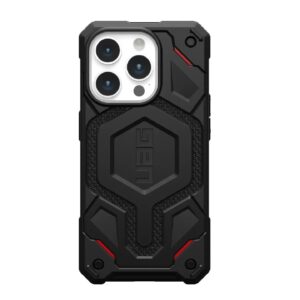 UAG Monarch Pro MagSafe Apple iPhone 15 Pro (6.1") Case - Kevlar Black (114221113940), 25ft. Drop Protection(7.6M),5 Layers of Protection,10 Yr. WTY.