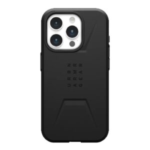 UAG Civilian Magsafe Apple iPhone 15 Pro (6.1") Case - Black (114275114040), 20ft. Drop Protection (6M), Raised Screen Surround, Armor Shell