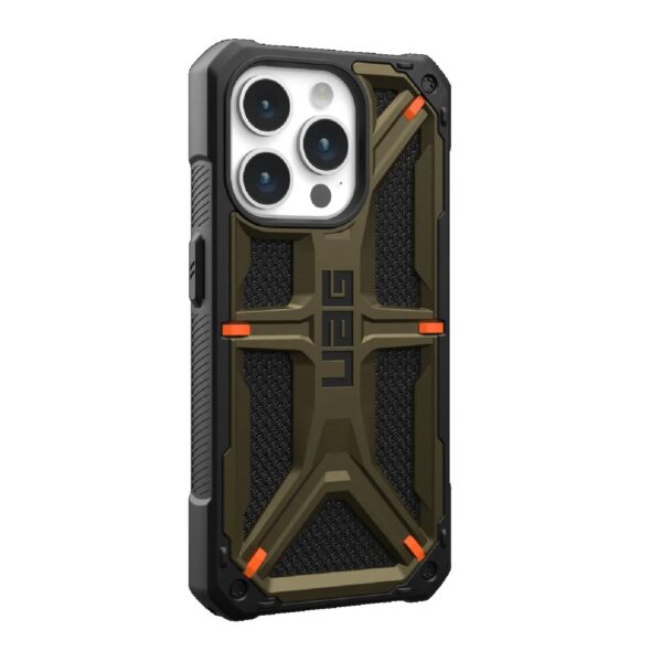 UAG Monarch Kevlar Apple iPhone 15 Pro (6.1") Case - Kevlar Element Green (11427811397B), 20ft. Drop Protection (6M),5 Layers of Protection