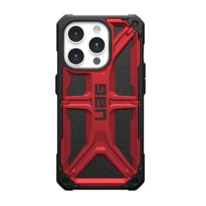 UAG Monarch Apple iPhone 15 Pro (6.1") Case - Crimson (114278119494), 20ft. Drop Protection (7.6M), 5 Layers of Protection,Tactical Grip
