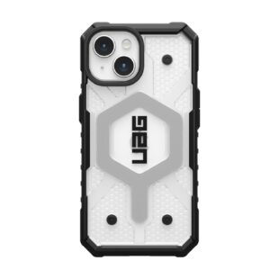 UAG Pathfinder MagSafe Apple iPhone 15 (6.1") Case - Ice (114291114343), 18ft. Drop Protection (5.4M), Tactical Grip, Raised Screen Surround