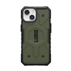 UAG Pathfinder MagSafe Apple iPhone 15 (6.1") Case - Olive Drab (114291117272),18ft. Drop Protection (5.4M),Tactical Grip, Raised Screen Surround