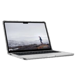 UAG [U] Lucent Apple MacBook Pro 13" 2021  2022 Case - Ice/Black (134006114340), DROP+ Military Standard,Co-Mold Design, Airsoft Corners, Hinged