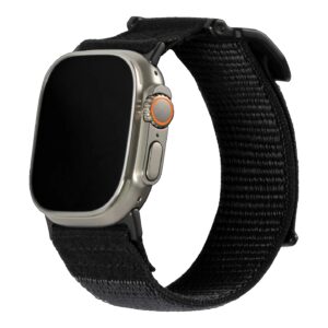 UAG Active Watch Strap for Apple Watch (45/44/42mm) - Graphite/Black (194004114032),Water Resistant, Stainless Steel Hardware, Adjustable Tension Lock