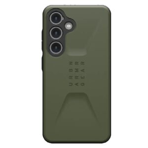 UAG Civilian Samsung Galaxy S24 5G (6.2") Case - Olive Drab (214437117272), 20ft. Drop Protection (6M), Armored Shell, Raised Screen Surround, Rugged