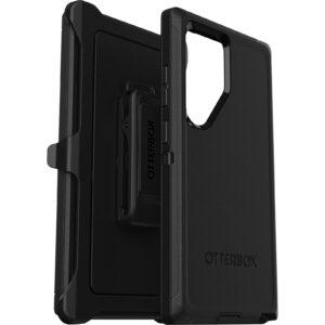OtterBox Defender Samsung Galaxy S24 Ultra 5G (6.8") Case Black - (77-94494),DROP+ 5X Military Standard,Included Holster,Wireless Charging Compatible