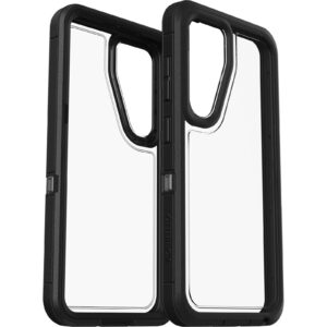OtterBox Defender XT Clear Samsung Galaxy S24 5G (6.2") Case Clear/Black - (77-94715),DROP+ 5X Military Standard, Port cover block dust and dirt