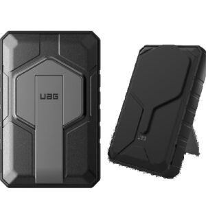 UAG Rugged Wireless Power Bank 10k mAh + Stand - Black/Grey (9B4411114030),20W USB-C, 10W Wireless, MagSafe compatible, Charge up to 2 devices