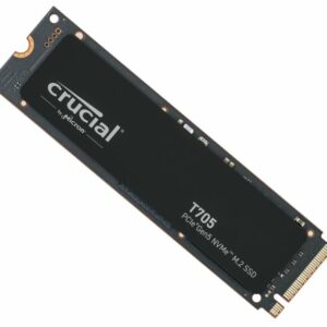 Crucial T705 4TB Gen5 NVMe SSD - 14100/12600 MB/s R/W 2400TBW 1500K IOPs 1.5M hrs MTTF DirectStorage for Intel 14th Gen  AMD Ryzen 7000
