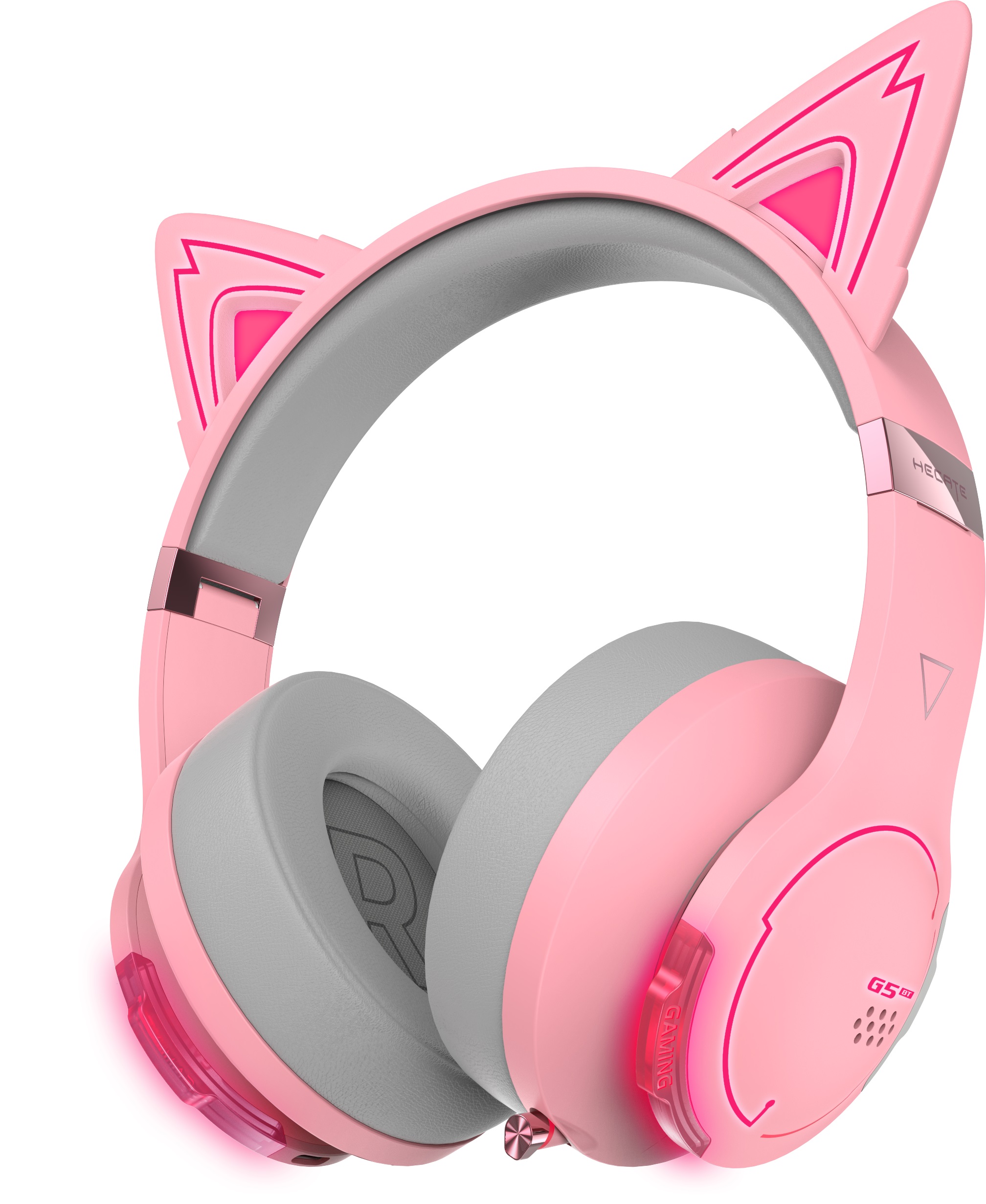 Edifier G5BT Cat Pink Hi-Res Bluetooth Gaming Headset with Hi-Res, Low Latency 45ms (+5ms), RGB Lighting, Multi-Mode, Bluetooth v5.2/AUX