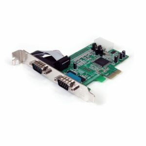 StarTech PEX2S553 Serial Adapter - Low-profile Plug-in Card - PCI Express - PC, Mac, Linux - 2 x Number of Serial Ports External