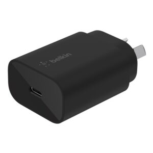 Belkin BoostCharge USB-C PD 3.0 PPS Wall Charger 25W - Black(WCA004AUBK),Dynamic Power Delivery,Compact,travel-ready design,USB-C PD 3.0 Certified,2YR